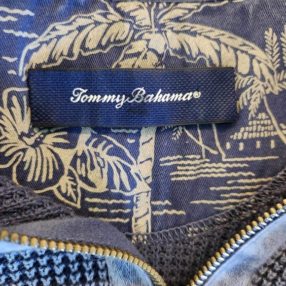 Tommy Bahama Men's Blue Half Zip Up Sweater Size Large - Picture 6 of 7